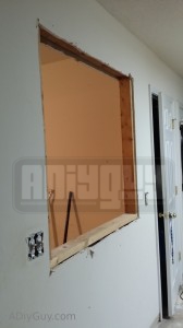 capping a wall opening with 2x4s